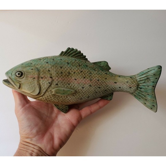 Vtg Hand Painted Japanese Sea Bass, Suzuki Ceramic Fish Tabletop/ Wall F… - Picture 13 of 13